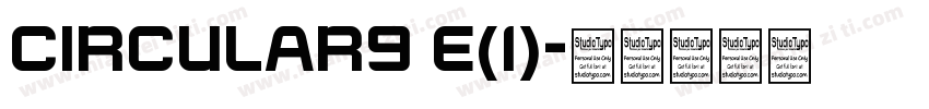 CIRCULAR9 E(1)字体转换